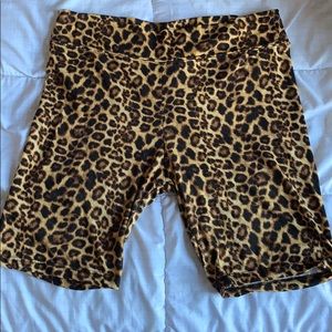 CHEETAH BIKER SHORTS